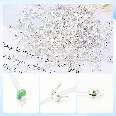 1200 шт. латунные наконечники для бусин KK-SP0001-93S-1