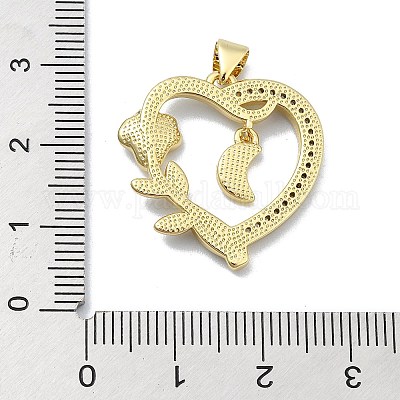 Латунные микропаве прозрачные подвески с фианитом KK-A221-27A-G-1