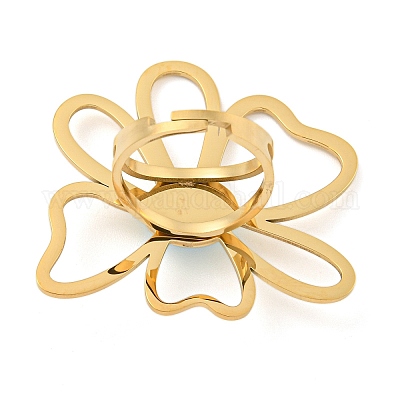 Регулируемые кольца из нержавеющей стали 304 для женщин RJEW-F158-01G-1