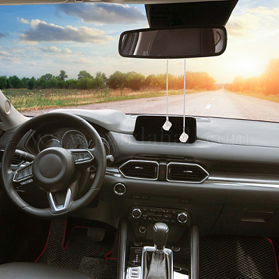 Подвесные игральные кости из сплава с подвесными украшениями в виде точек HJEW-WH0043-68P-1