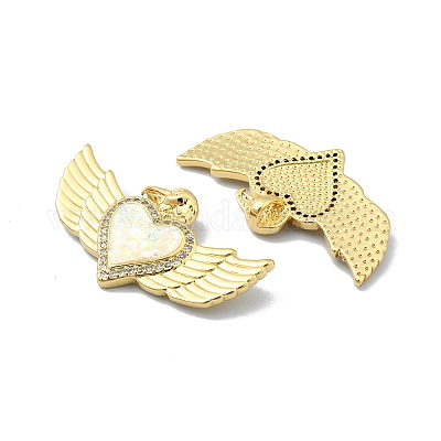 Латунные микропаве прозрачные подвески с фианитом KK-A221-19F-G-1