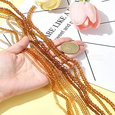 Стеклянные бусины с гальваническим покрытием  EGLA-FS0001-42C-1