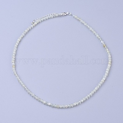 Естественно пренит бисером ожерелья NJEW-K114-A-A12-1