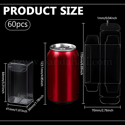 Складные прозрачные коробки из пвх подарочные коробки для сладостей CON-WH0085-119-1