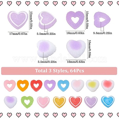 60 шт. 15 стиля аксессуаров из смоляных кабошонов RESI-SC0005-78-1