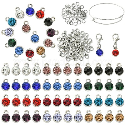 Набор для самостоятельного изготовления расширяемого браслета из нержавеющей стали 304 с подвесками DIY-YW0008-68-1