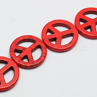 Синтетических нитей бирюзовые бусы TURQ-G114-15x4mm-10-1