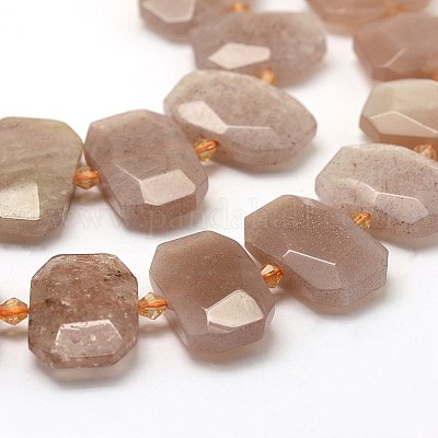 Натуральный Sunstone бисер пряди G-F474-11-1