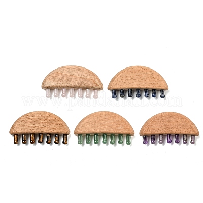 Массажер для кожи головы из натуральных смешанных камней AJEW-G058-01-1