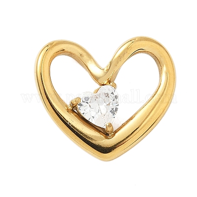 Подвески из нержавеющей стали 304 со стразами STAS-P401-02G-1