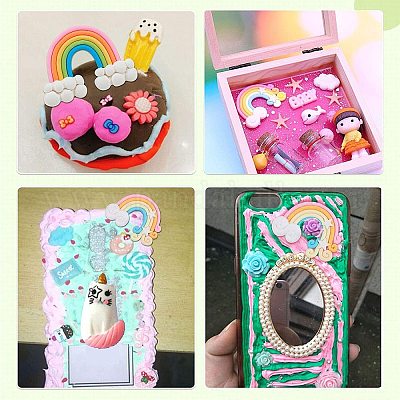 Кабошоны из полимерной глины ручной работы CLAY-NB0001-16-1