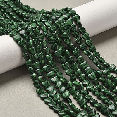 Синтетического малахита бисер нитей G-P575-C14-6mm-1