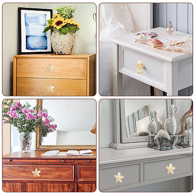 6 комплект ручек для ящиков из цинкового сплава в форме цветка FIND-CN0001-61-1