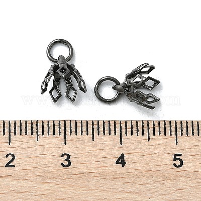 Латунная филигранная крышка для бусин KK-L102-27B-1