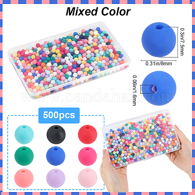 500шт прорезиненные силиконовые акриловые бусины с имитацией силикона&nbsp;OACR-SP0001-33A-1