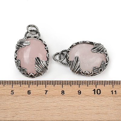 Природного розового кварца подвески G-Z101-02AS-10-1