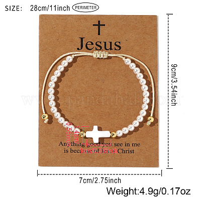 Браслеты из круглых бусин с имитацией жемчуга PL2063-1