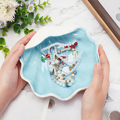 1 шт. керамические пластины для украшений в форме ракушек AJEW-NB0005-64-1