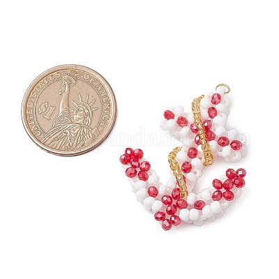 Подвески из стеклянного бисера в виде якоря для лодки PALLOY-MZ00534-01-1