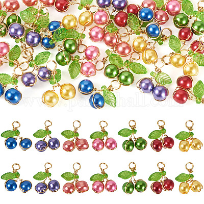 28 шт. подвески из двухцветного перламутрового стекла PALLOY-TAC0184-1