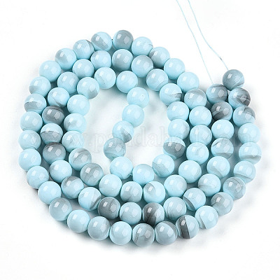 Выпечка окрашенные стеклянные бусины пряди DGLA-N013-10mm-03-1