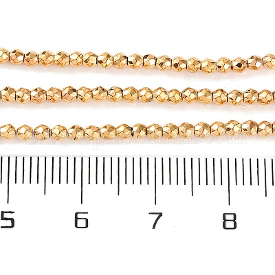 Гальванические нити из синтетических немагнитных гематитовых бусин G-H027-B01-01-1