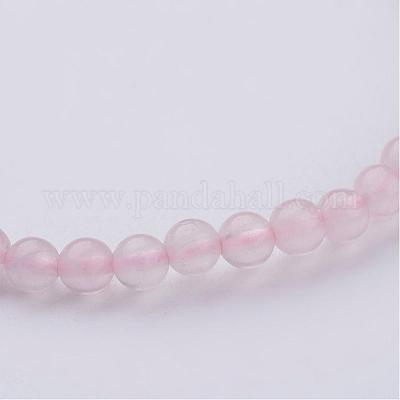 Натуральный розовый кварц бисером браслеты простирания BJEW-JB02459-01-1