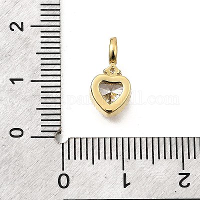 Латунь прокладывает кубические циркониевые прелести KK-Q097-03D-G-1