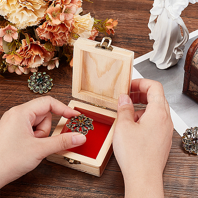 Деревянная шкатулка для драгоценностей AJEW-WH0541-33-1