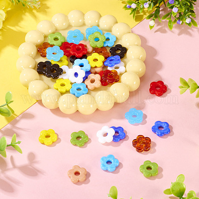 40шт 10 цвета бусины лэмпворк ручной работы LAMP-TA0001-65-1