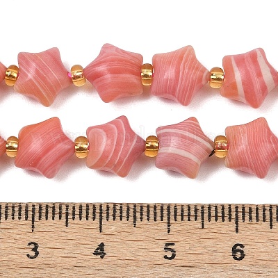 Синтетические бусины из родохрозита G-Z080-A13-10mm-1