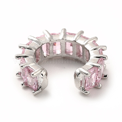 Серьги-каффы для тенниса с кубическим цирконием EJEW-K093-09P-04-1