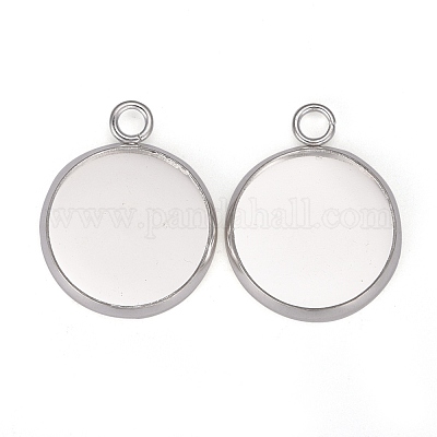 Оправы для подвесок из нержавеющей стали 304 в виде кабошонов STAS-F191-14S-D-1