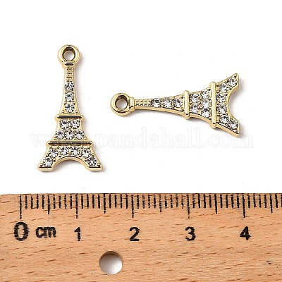 Подвески со стразами из сплава с ультрафиолетовым покрытием FIND-A054-07G-1