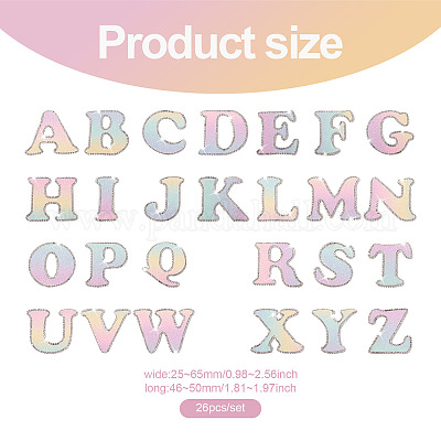 Lot De 26 écussons Lettres A à Z En Strass - À Repasser Ou Coudre - Pour Personnaliser Vêtements Et Accessoires