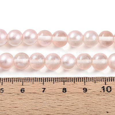 Запекание окрашенные прозрачные стеклянные бусины нити X1-DGLA-N011-8mm-03-1