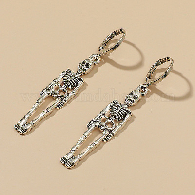 Серьги-кольца из сплава скелетов PO8955-1