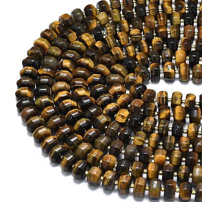 Природных тигровый глаз бисер нитей G-P573-B06-01-1