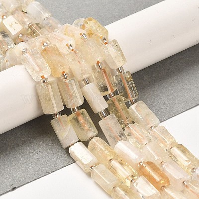 Природный цитрин бисер нитей G-N327-06-16-1