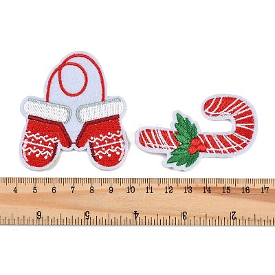 32 шт. рождественские заплатки из полиэфирной ткани PATC-C001-01-1