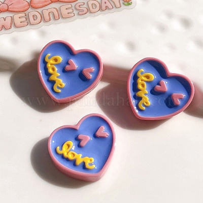 Кабошоны из непрозрачной смолы с улыбающимся лицом FIND-SX0001-048-1