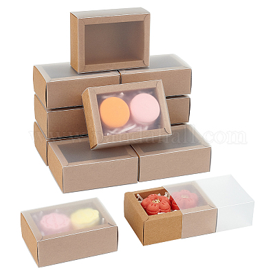 Складные ящики для бумаги с прозрачной пластиковой крышкой CON-WH0095-68B-05-1