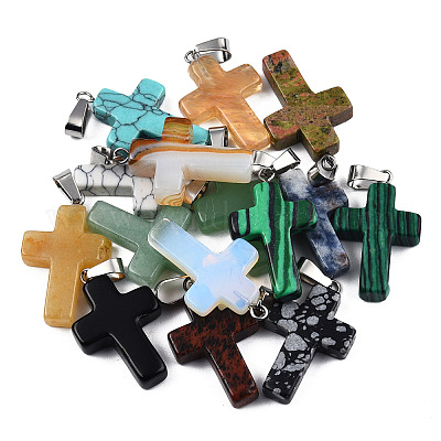 Природные и синтетические смешанные каменные подвески G-T128-07-1