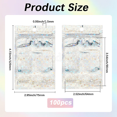 100 шт. Целлофановые пакеты OPP OPP-WH20001-05A-01-1