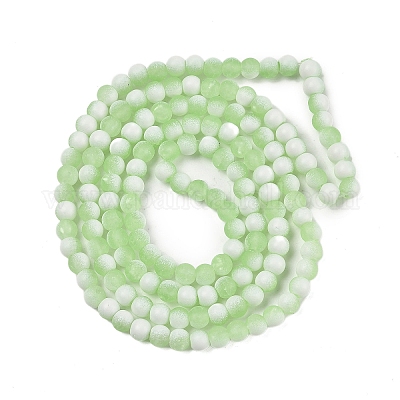 Матовое стекло треск бисер нитей GLAA-U001-8mm-M09-1