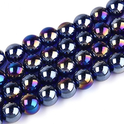 Гальванизируйте прозрачное стекло бисер нитей GLAA-T032-T10mm-AB15-1