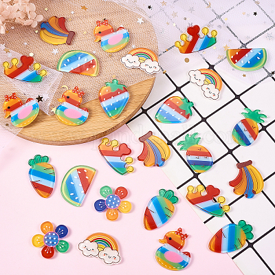 45шт 9 вида акриловых кабошонов MACR-CJ0001-29-1