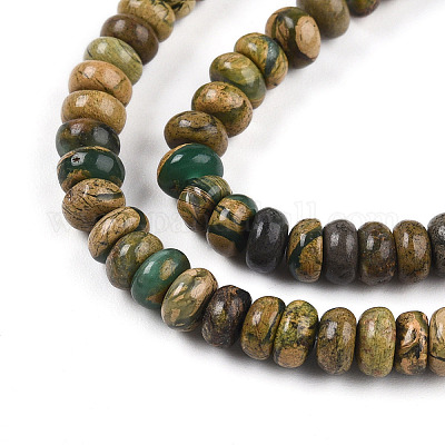 Нити бусин из натурального камня вердит G-T140-72B-1