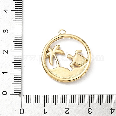 Подвески из нержавеющей стали 304 с эмалью STAS-L022-565G-02-1