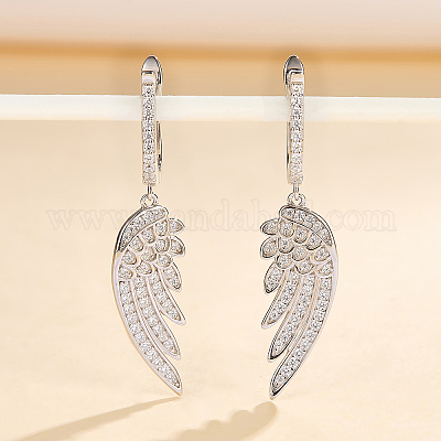 925 серьги-кольца из стерлингового серебра в форме крыльев XN3627-1